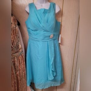Elegant Blue Sleeveless Dress